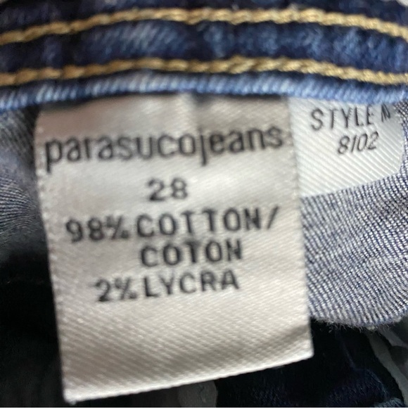 Parasuco Extreme Fit Blue Jeans Women’s Denim 28x31 Flared Y2K Vintage Dark Wash - Picture 5 of 11